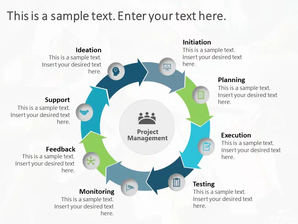 Project Management 8 Steps PowerPoint Template & Google Slides Theme