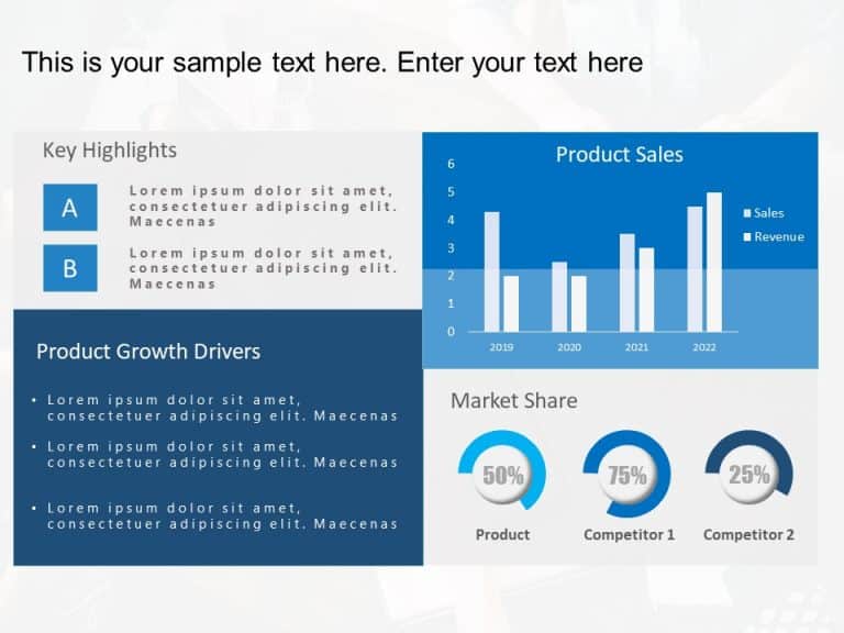 Product Dashboard PowerPoint Template & Google Slides Theme