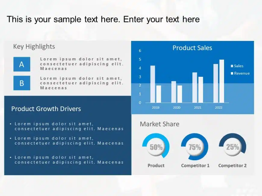 Product Dashboard PowerPoint Template