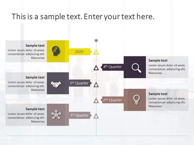 Growth Strategy 5 Steps PowerPoint Template