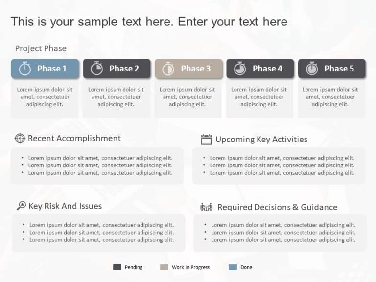 Project Phases Status Summary PowerPoint Template & Google Slides Theme 3