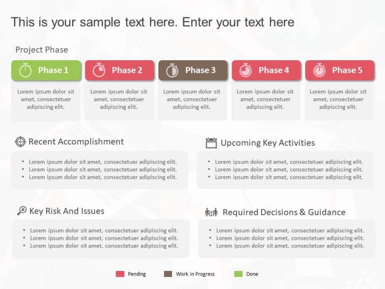 Project Phases Status Summary PowerPoint Template & Google Slides Theme 4