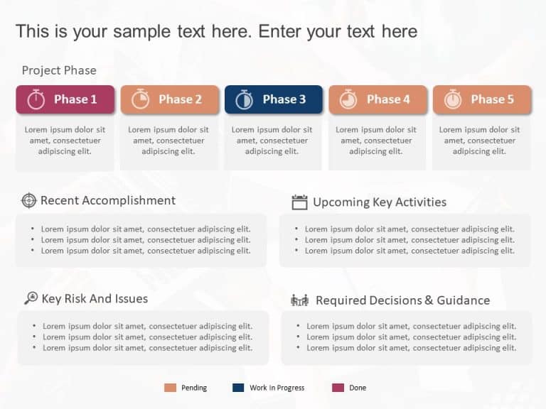 Project Phases Status Summary PowerPoint Template & Google Slides Theme 5