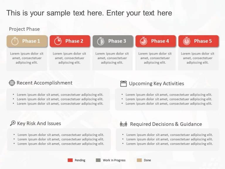 Project Phases Status Summary PowerPoint Template & Google Slides Theme 6