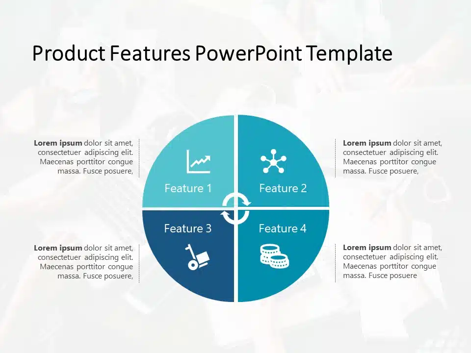 Product Features 6 Powerpoint Template 6575