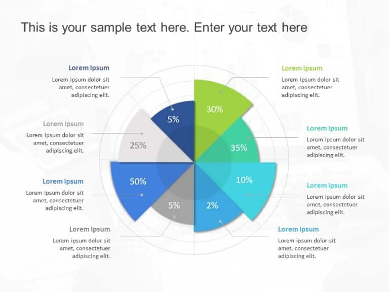 Corporate Market Share Comparison Diagram PowerPoint Template & Google Slides Theme