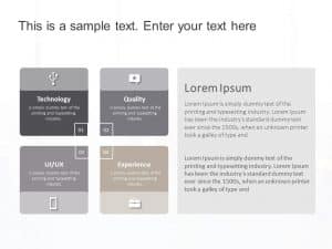 4 Steps Quadrant Strategy PowerPoint Template