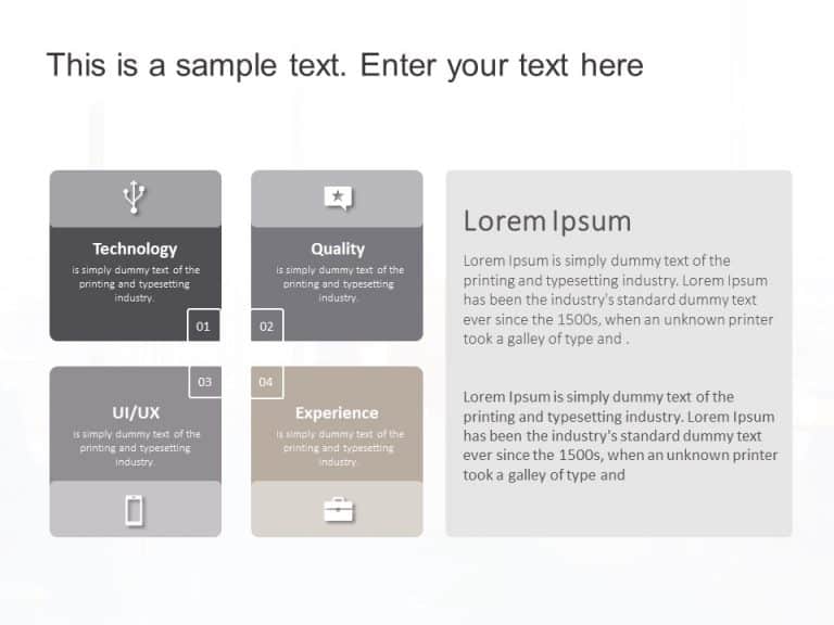 4 Steps Quadrant Strategy PowerPoint Template & Google Slides Theme