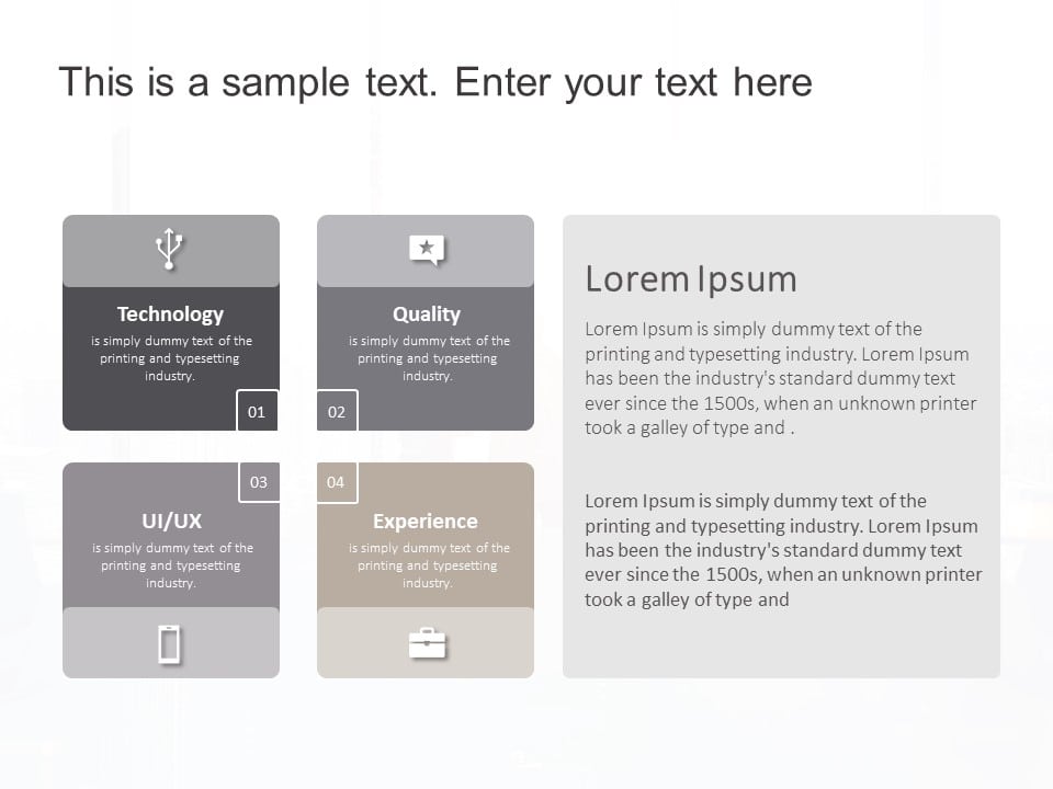 4 Steps Quadrant Strategy PowerPoint Template & Google Slides Theme