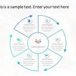 6 Steps Circular Product Features PowerPoint Template