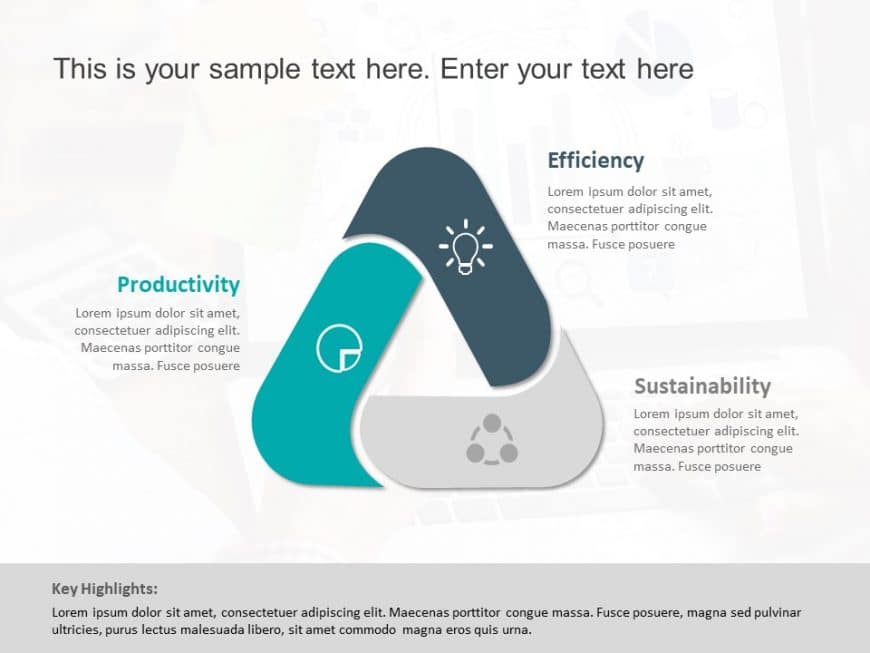 Triangle Text Box 6 PowerPoint Template