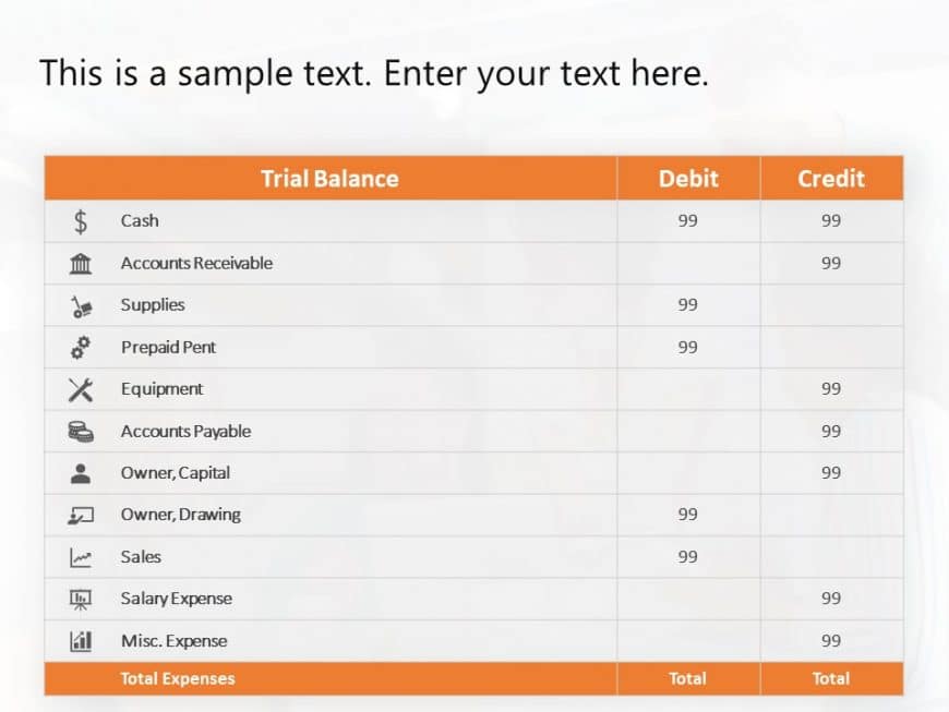 Trial Balance Financial PowerPoint Template