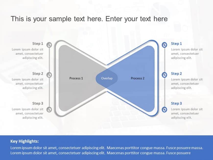 Overlaped Process Powerpoint Template Process Flow Templates