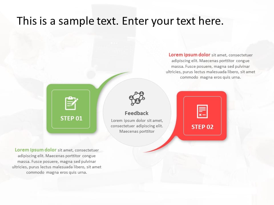 2 Steps Business 4 PowerPoint Template