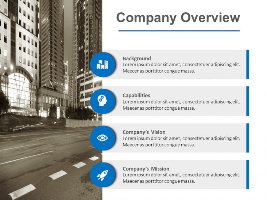 how to write a company overview presentation