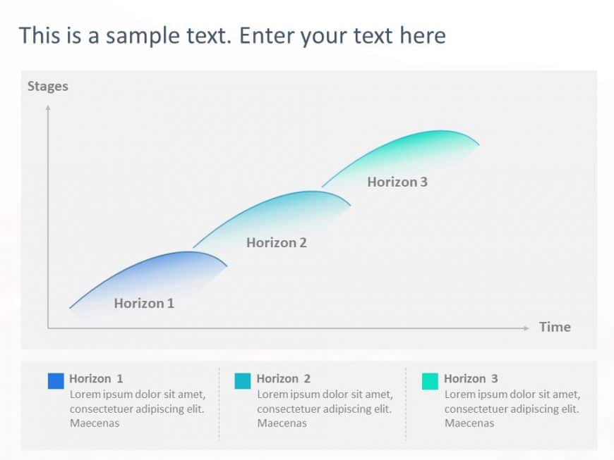 3 Steps Horizon PowerPoint Template