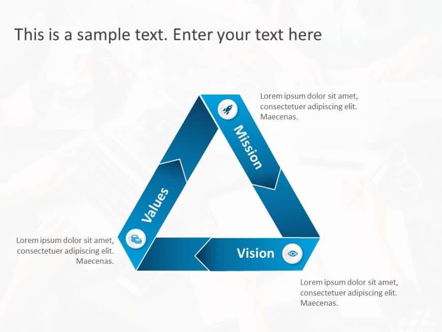 3 Steps Triangle 8 PowerPoint Template