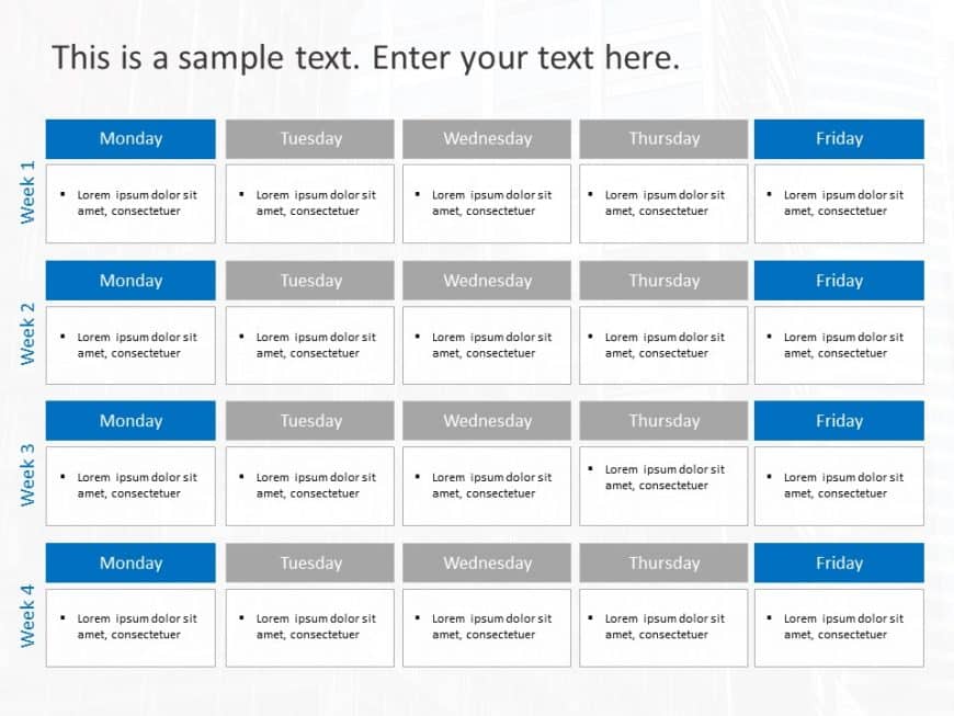 Onboarding Or Training Schedule PowerPoint Template