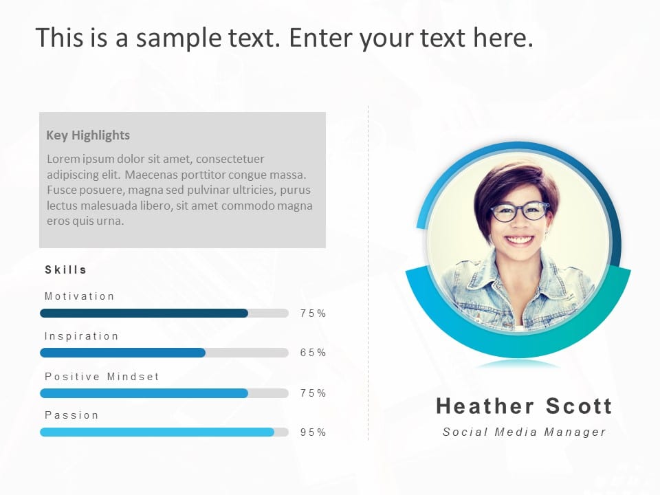 Employee Profile Ppt Template Free Download