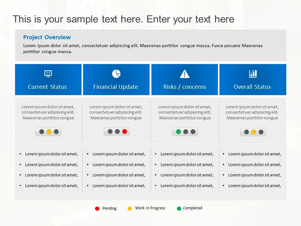 Project Status 8 PowerPoint Template & Google Slides Theme