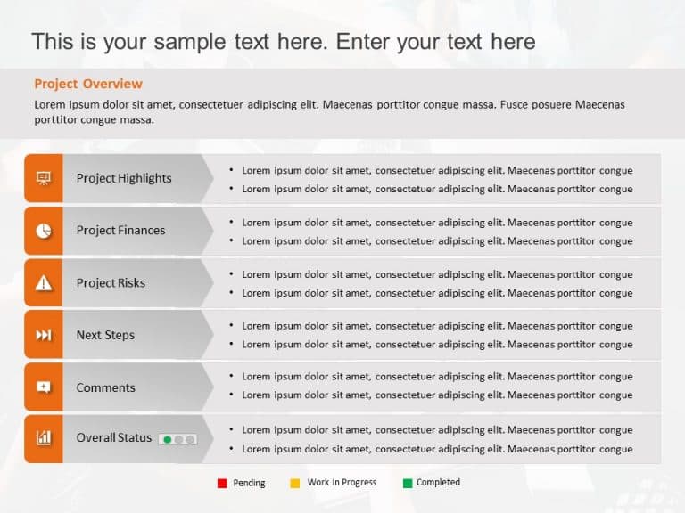 Project Status 9 PowerPoint Template & Google Slides Theme