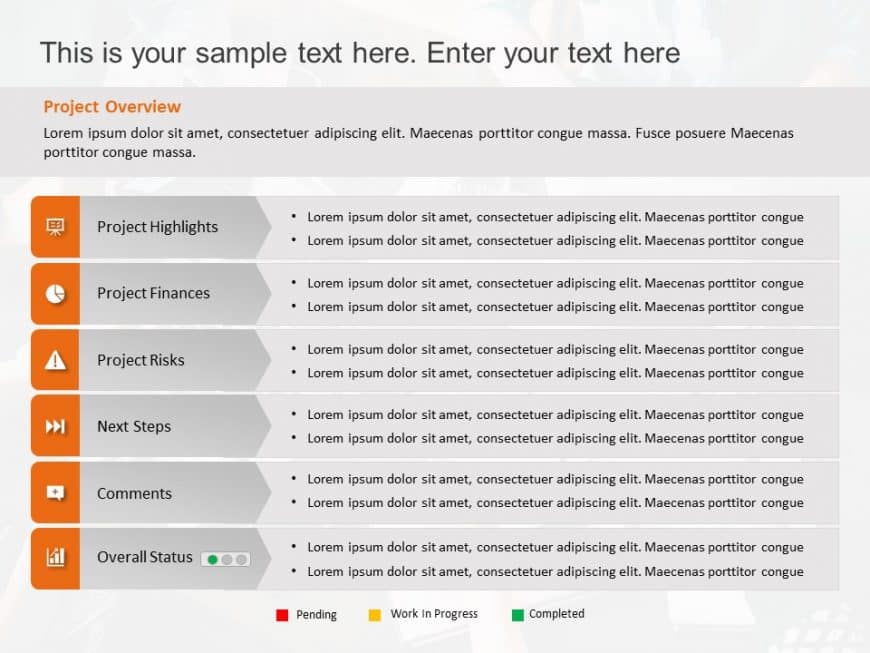 Project Status 9 PowerPoint Template