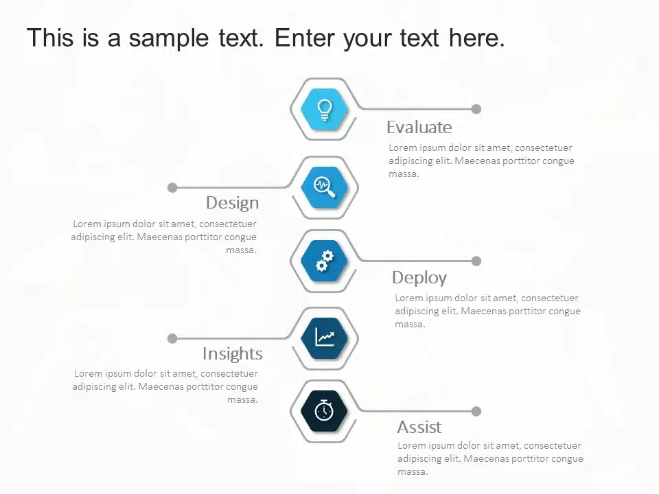 5 Steps Hexagon 1 Google Slides Theme