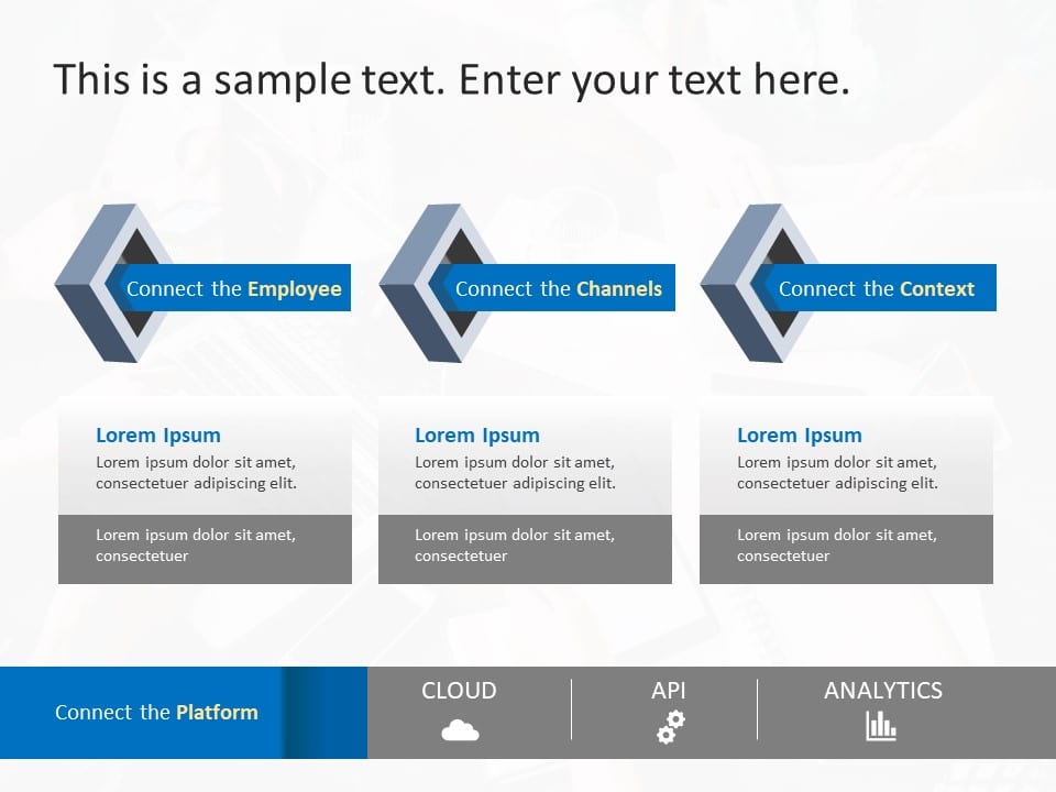 3 Steps Business Strategy 2 PowerPoint Template