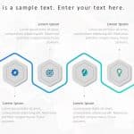 4 Steps Hexagon Strategy PowerPoint Template & Google Slides Theme