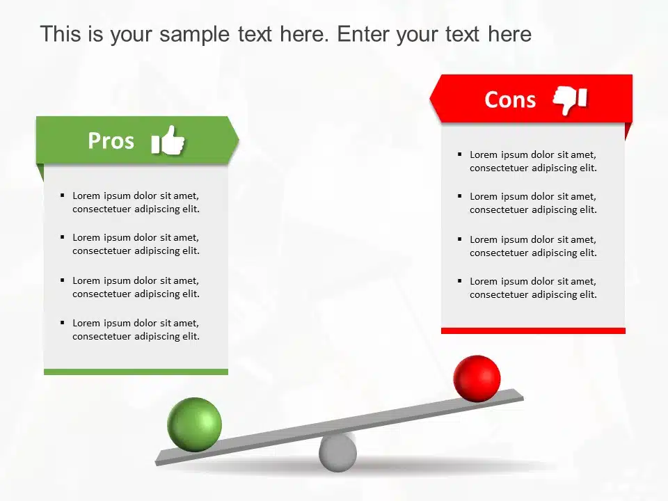 Pros And Cons Powerpoint Template Microsoft