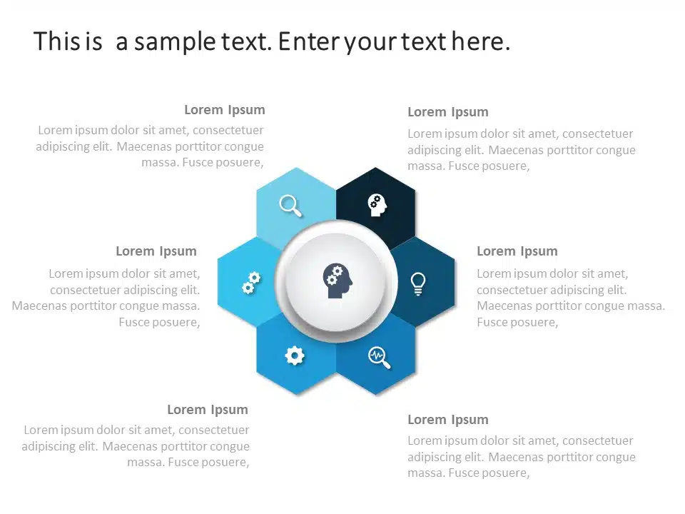 Hexagon Brainstorming PowerPoint Template & Google Slides Theme