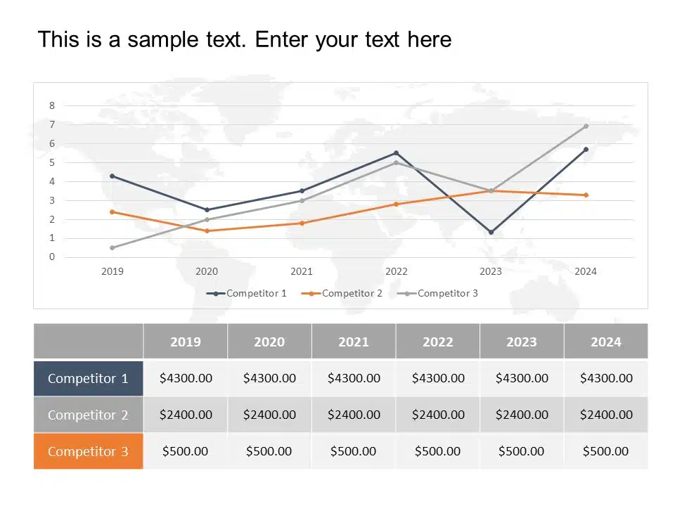 Business Comparison Line Chart PowerPoint Template & Google Slides Theme