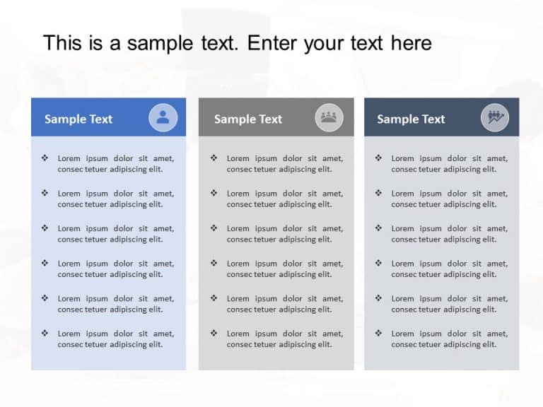 3 Textbox Diagram PowerPoint Template & Google Slides Theme