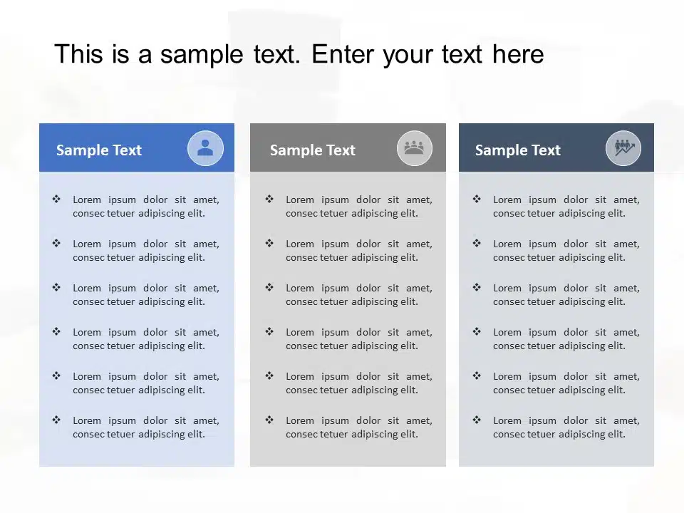 3 Textbox Diagram PowerPoint Template & Google Slides Theme