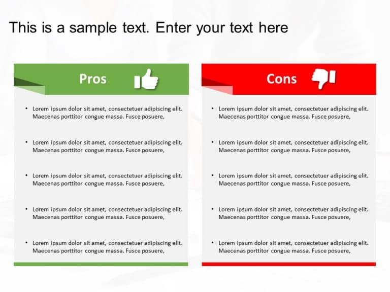 Pros And Cons 2 PowerPoint Template & Google Slides Theme