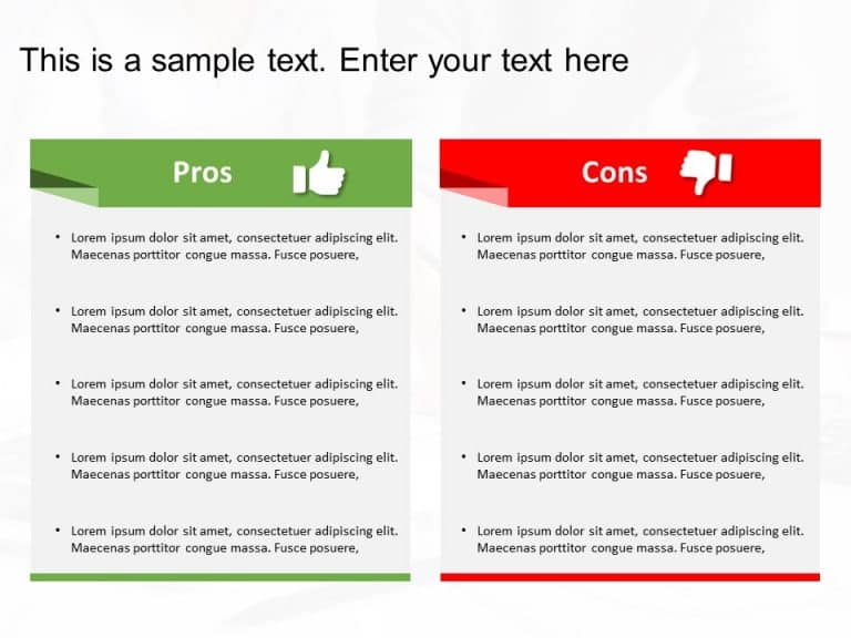 Pros And Cons 2 Powerpoint Template Slideuplift