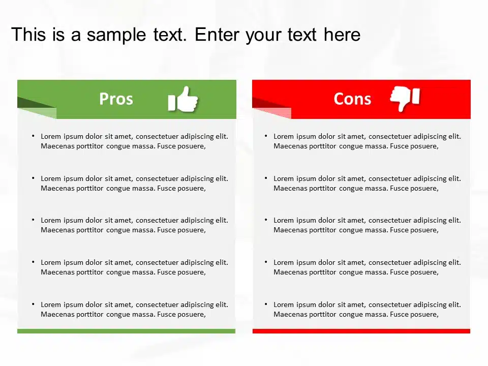 Pros And Cons 2 PowerPoint Template