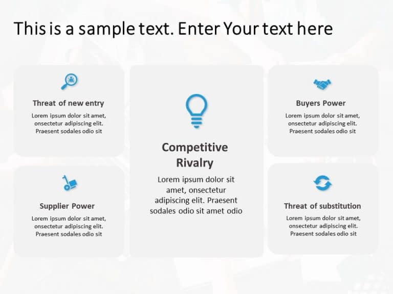 Five Forces Market Analysis PowerPoint Template & Google Slides Theme