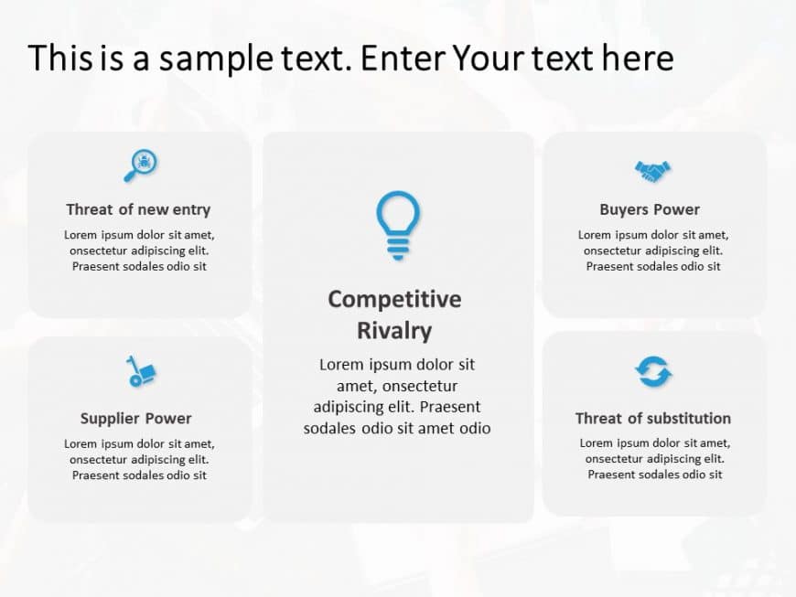 Five Forces Market Analysis PowerPoint Template