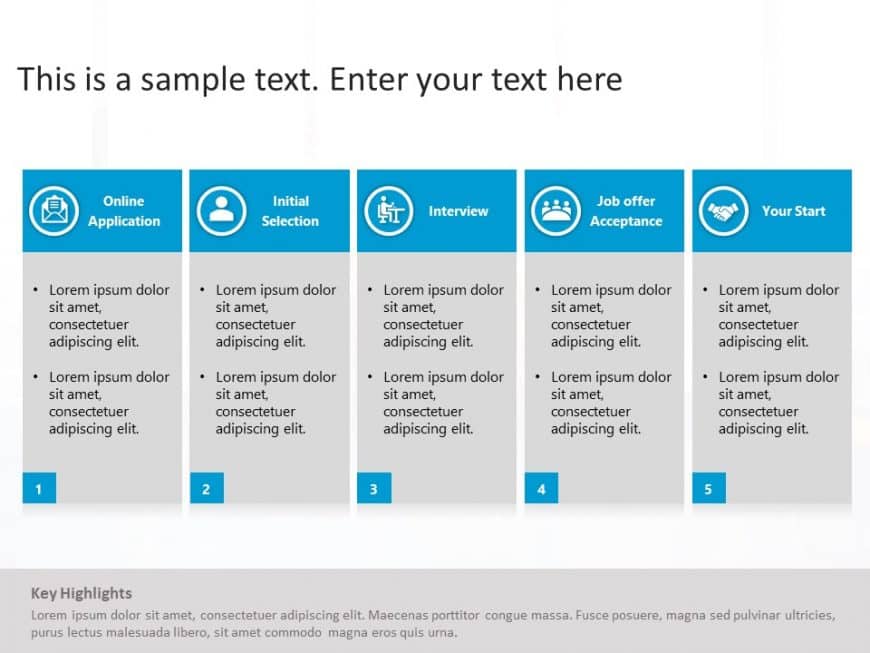 Recruitment Process 3 PowerPoint Template