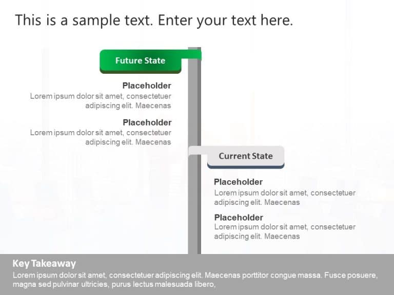 Current State vs Future State Lampost PowerPoint Template & Google Slides Theme