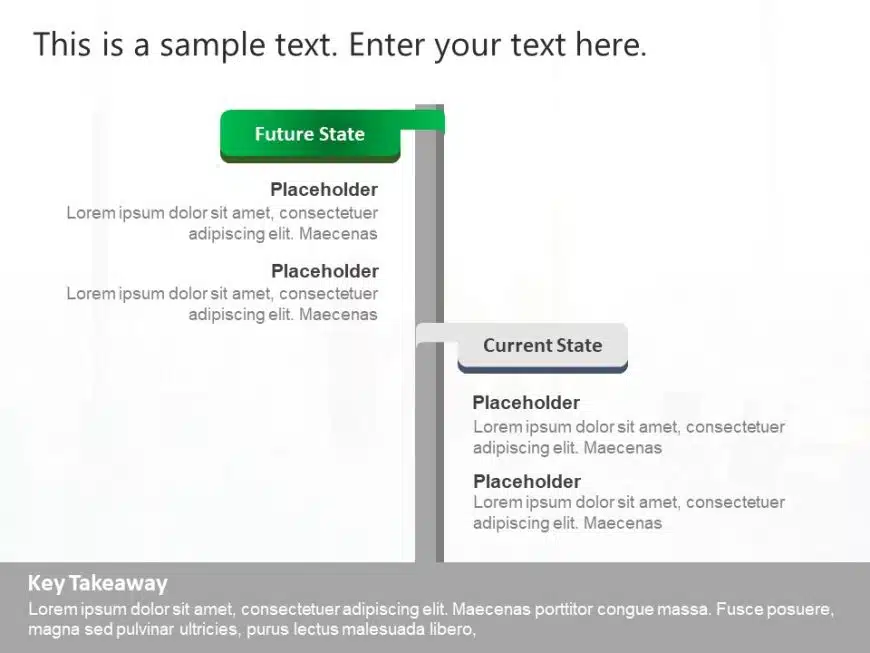 Current State vs Future State Lampost PowerPoint Template