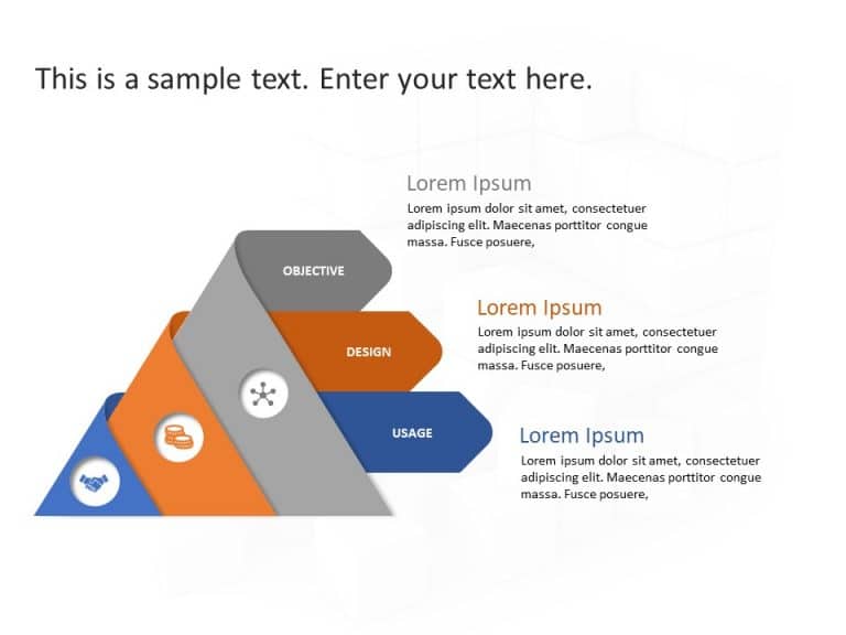 Segmented Triangle Strategy Powerpoint Template 9076