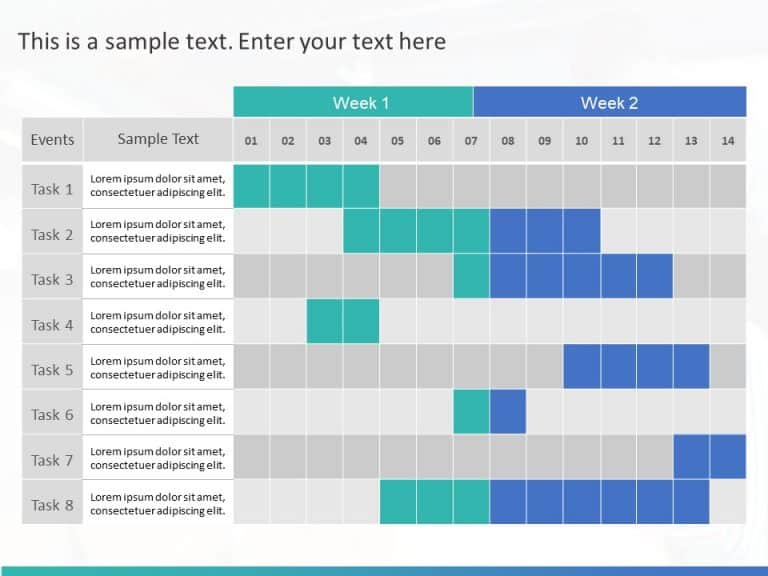 Free Gantt Chart 9 PowerPoint Template & Google Slides Theme