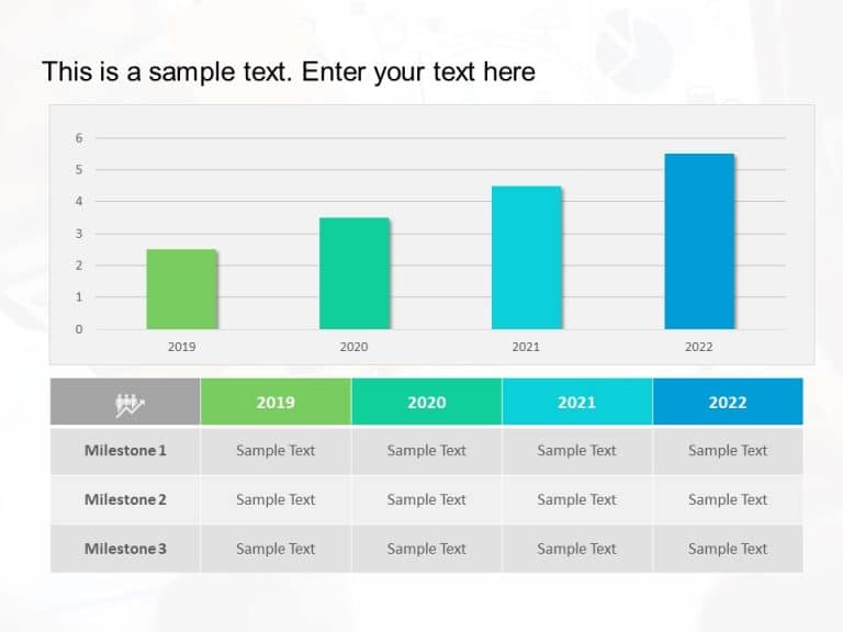 Milestone Bar Diagram PowerPoint Template & Google Slides Theme