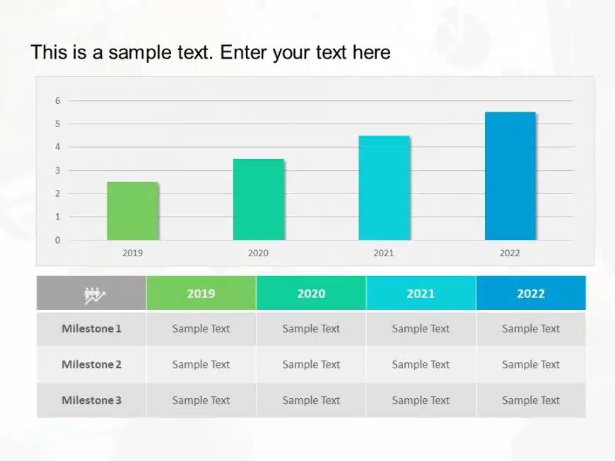 Milestone Bar Diagram PowerPoint Template