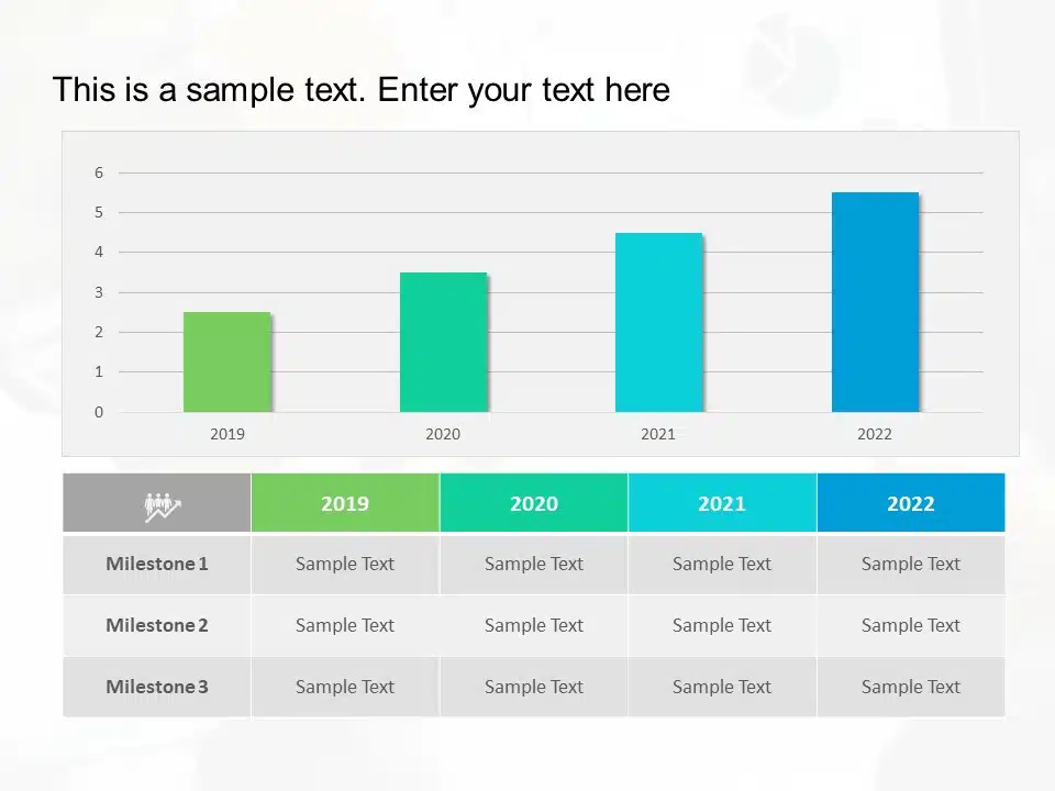 Milestone Bar Diagram PowerPoint Template & Google Slides Theme