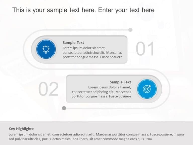 2 Steps Business 3 PowerPoint Template