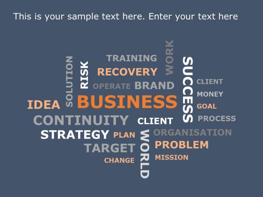 Business Wordcloud PowerPoint Template