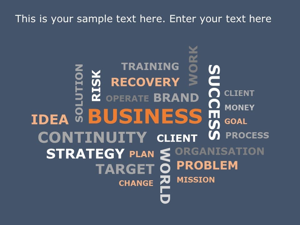 Business Wordcloud PowerPoint Template & Google Slides Theme